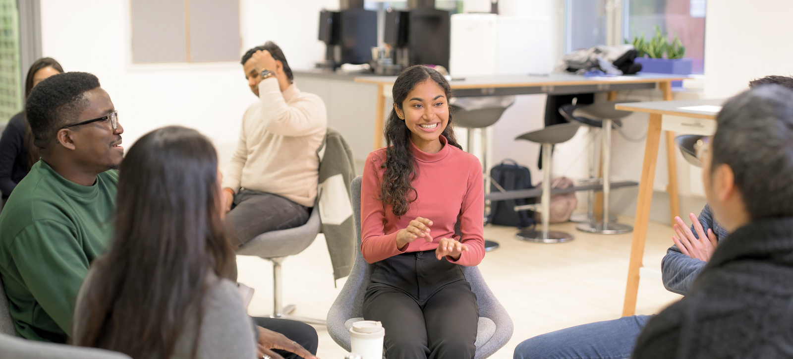 Students talking together 