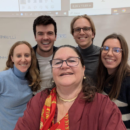 Image of Kieran and classmates at Bocconi