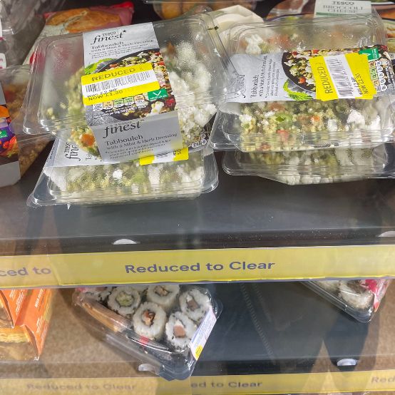 reduced to clear food aisle