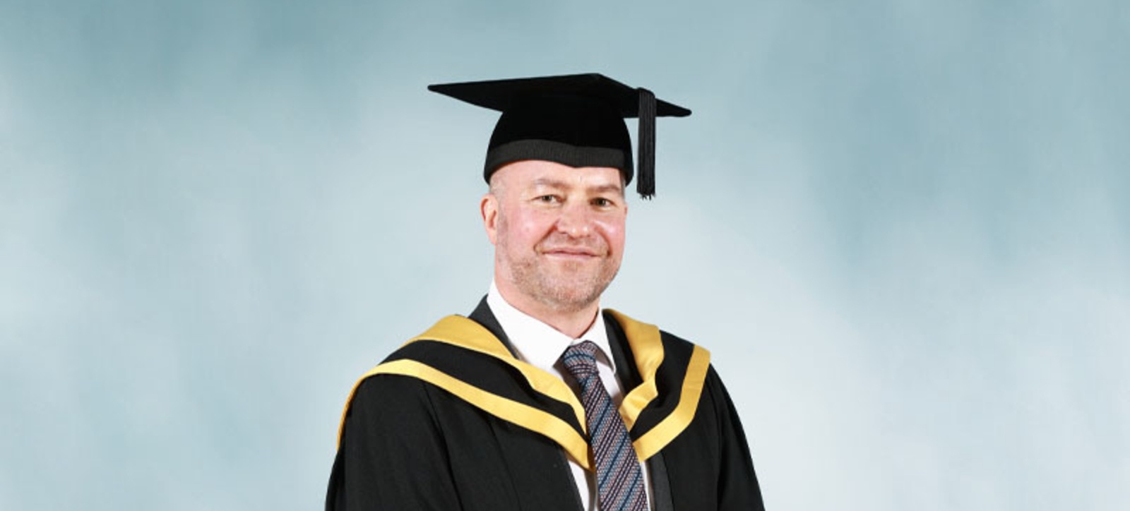 Jon Hendry Pickup before his speech at the University of Warwick winter graduation