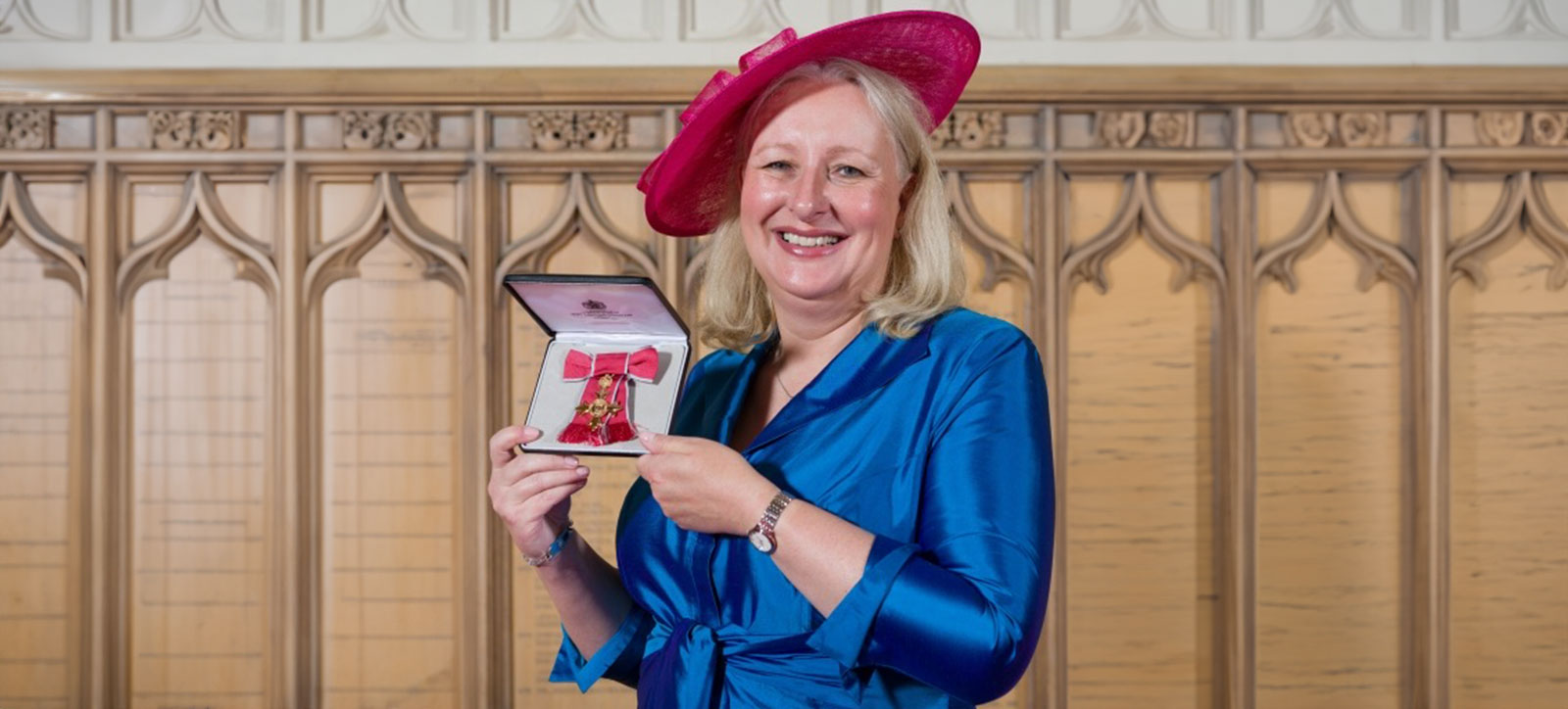 Kate Marks with her OBE
